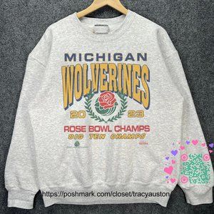 2023 University of Michigan Wolverines B10 Rose Bowl Champs Football Sweatshirt